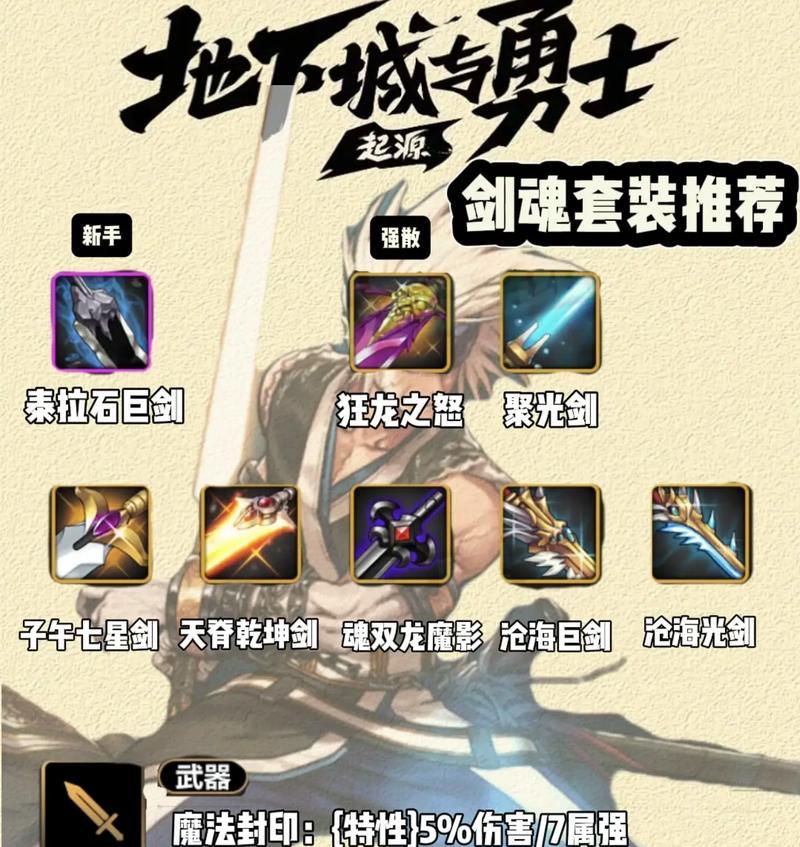 剑魂固定搭配的技巧是什么？如何根据技能选择合适的装备？  第3张